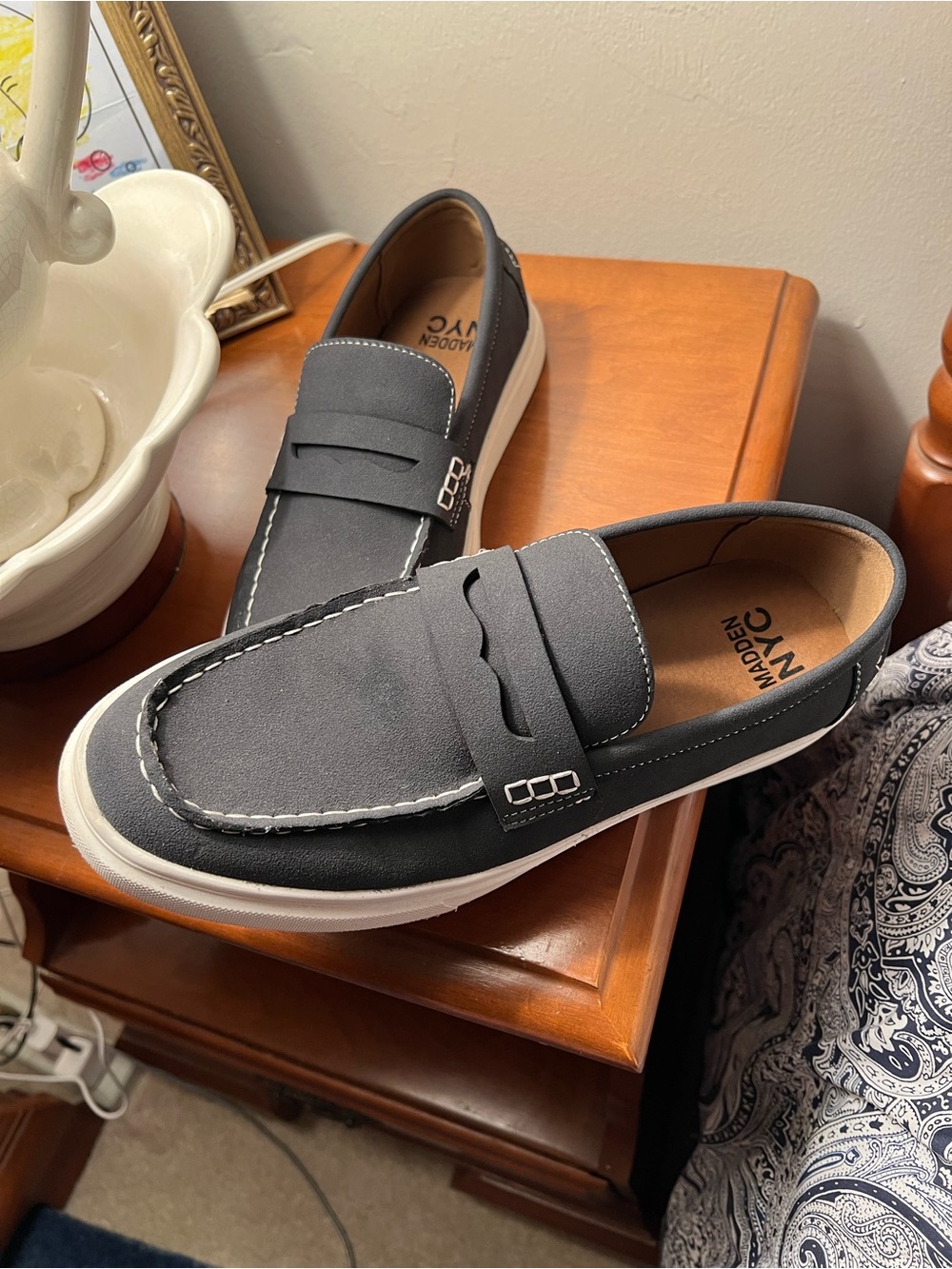 Madden NYC Women’s Penny Loafers in Dark Blue